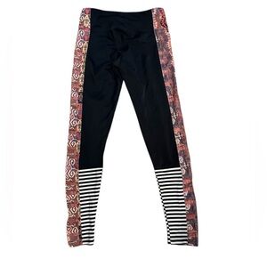 Free People x Onzie Leggings Mix Print Stripe Aztec Pattern Women’s M/L